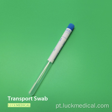 Transporte Swab nasal no tubo com palito de plástico